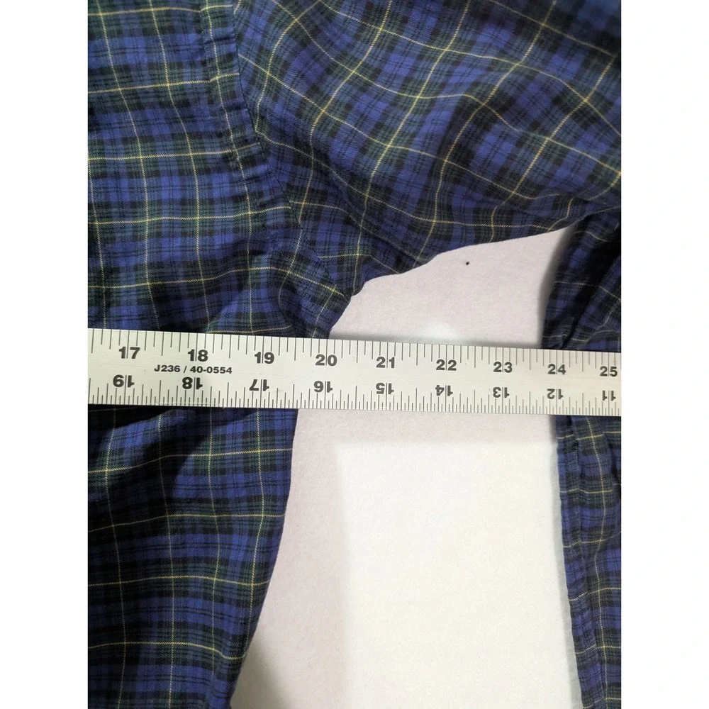 Ralph Lauren Men's‎ Sm Shirt Blue Green Yellow Plaid Button Down Long Sleeve